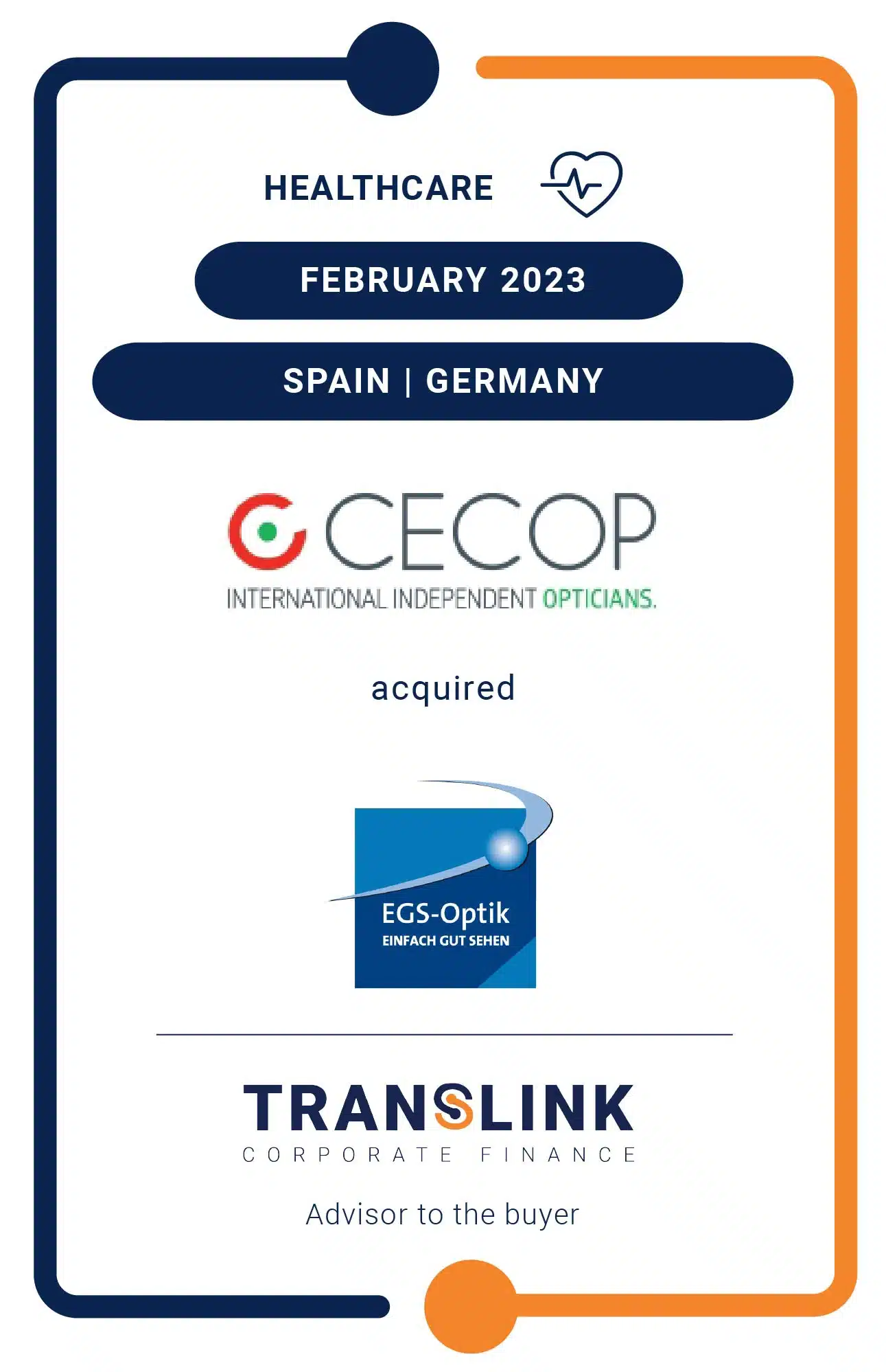 Translink Advised CECOP Group On The Acquisition Of EGS-Optik GmbH